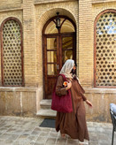 کیف دوشی مخمل کبریتی زرشکی | جادار، نرم و مینیمال